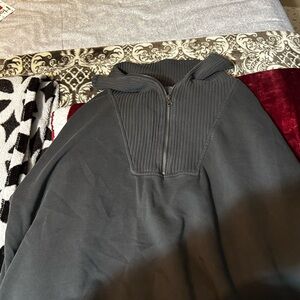 Aerie Charcoal Half-Zip Sweatshirt